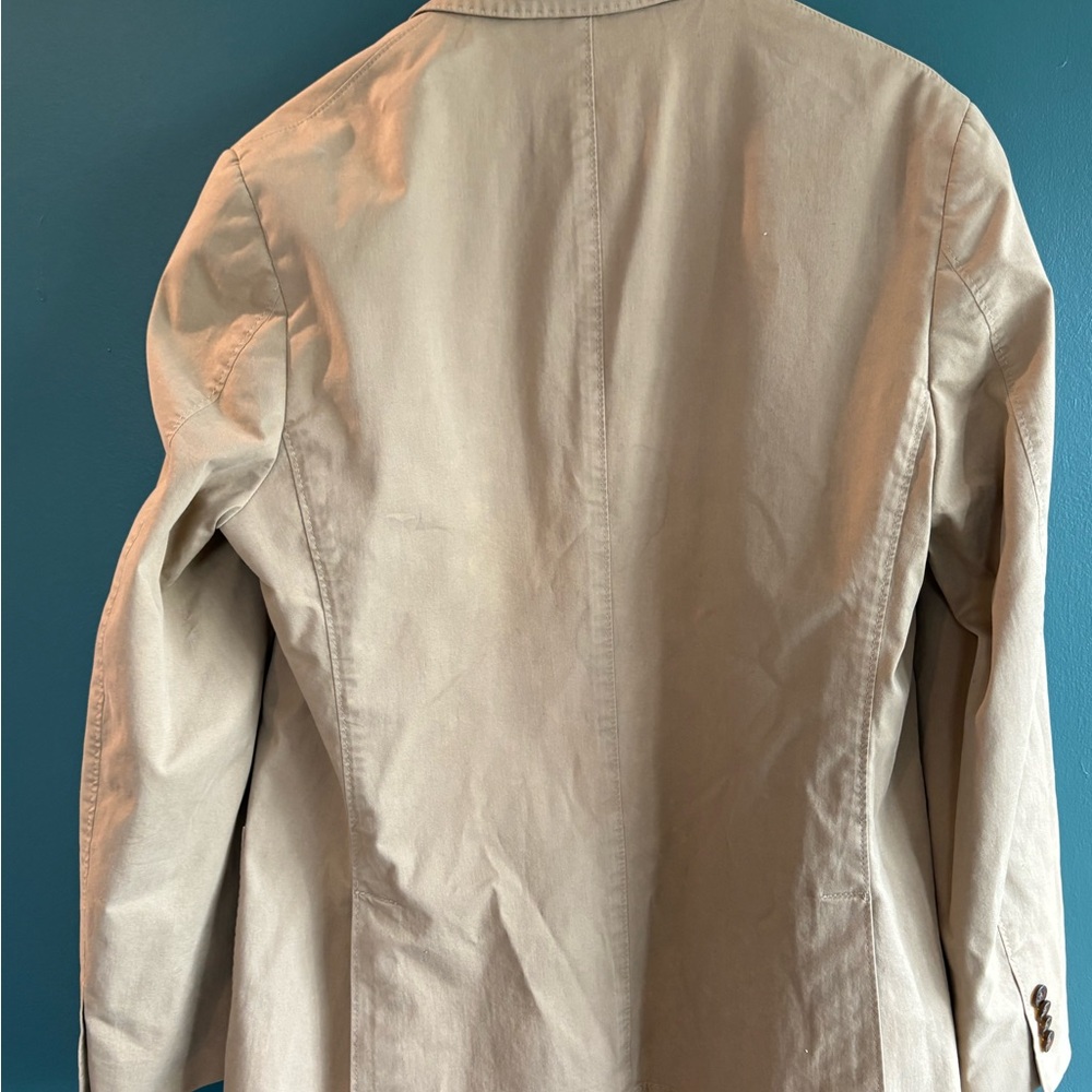 Kroon Men's Casual Beige Cotton Sport Coat Classic Two-Button Blazer preppy 42R - Picture 10 of 12